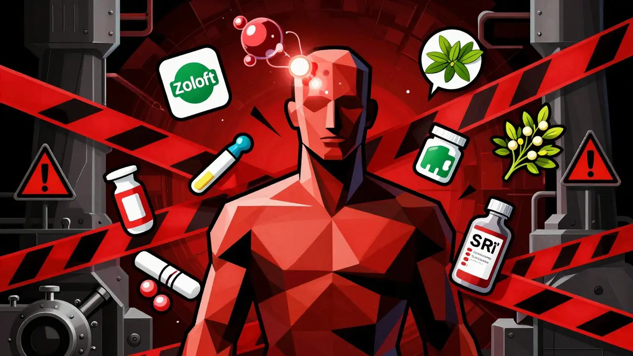 SSRI Antidepressants and Serotonin Syndrome Risk from Drug Interactions