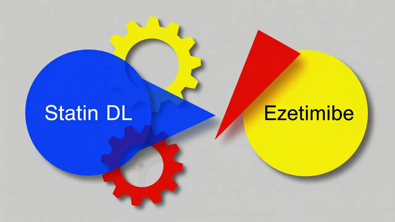 Abstract geometric shapes interlocking to symbolize the synergy of combination therapy